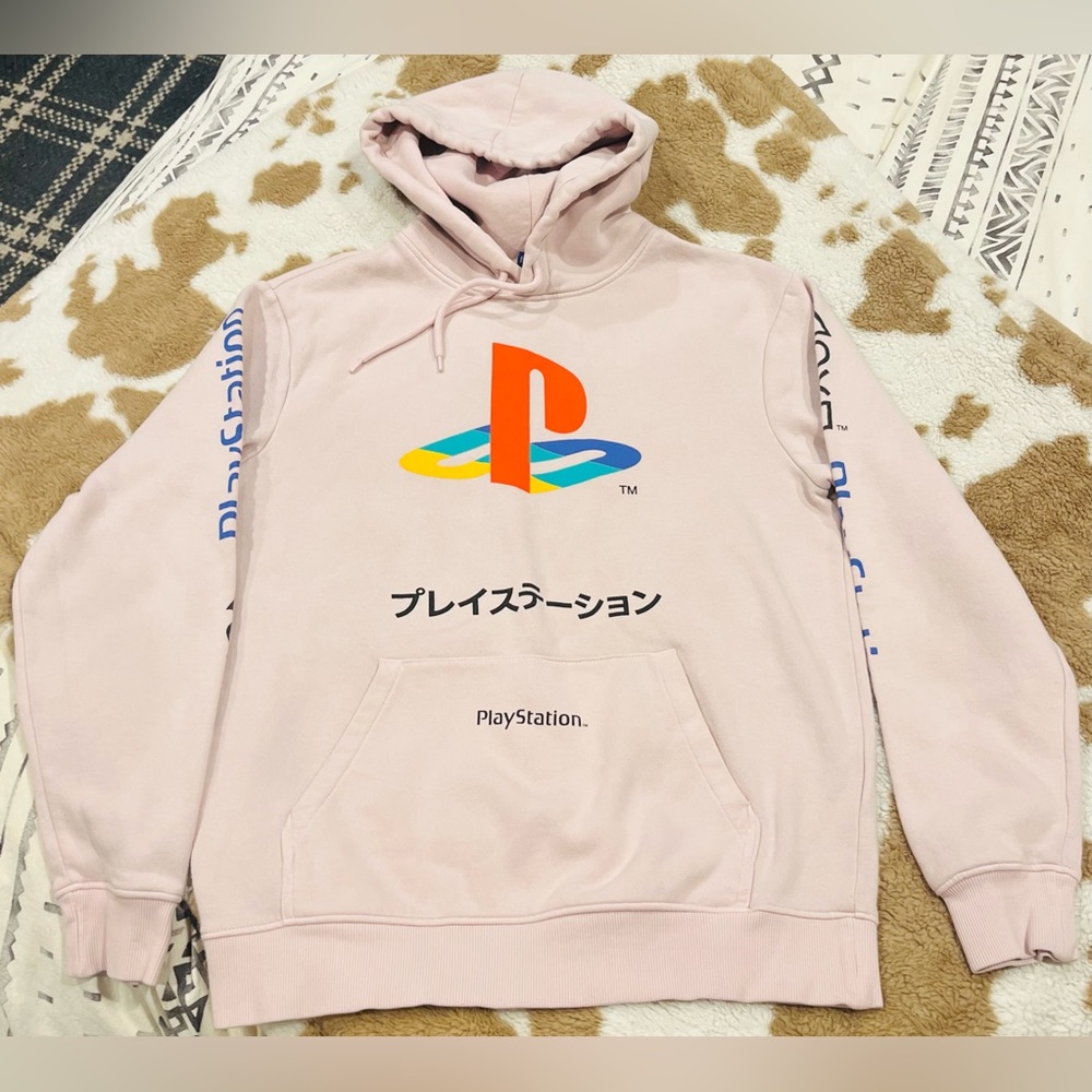 Sony Pink Logo Pullover Hoodie